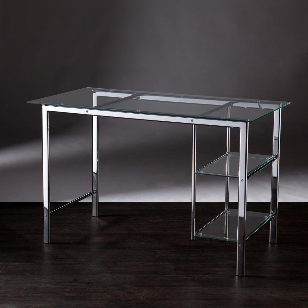 Chrome and Glass Writing Desk. Picture 3