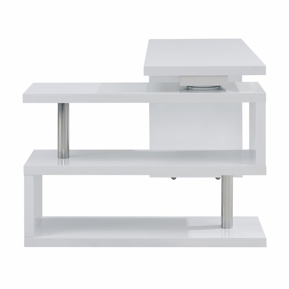 45" White Corner Writing Desk. Picture 4