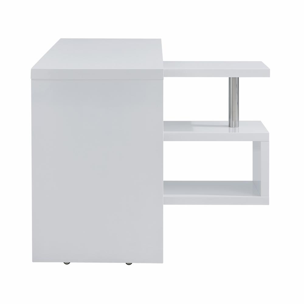 45" White Corner Writing Desk. Picture 5