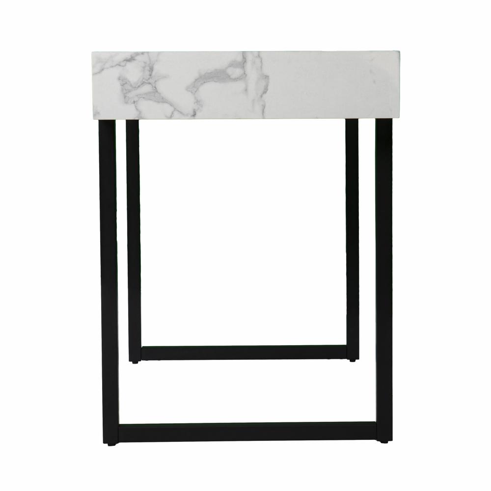 45" White And Black Writing Desk. Picture 3