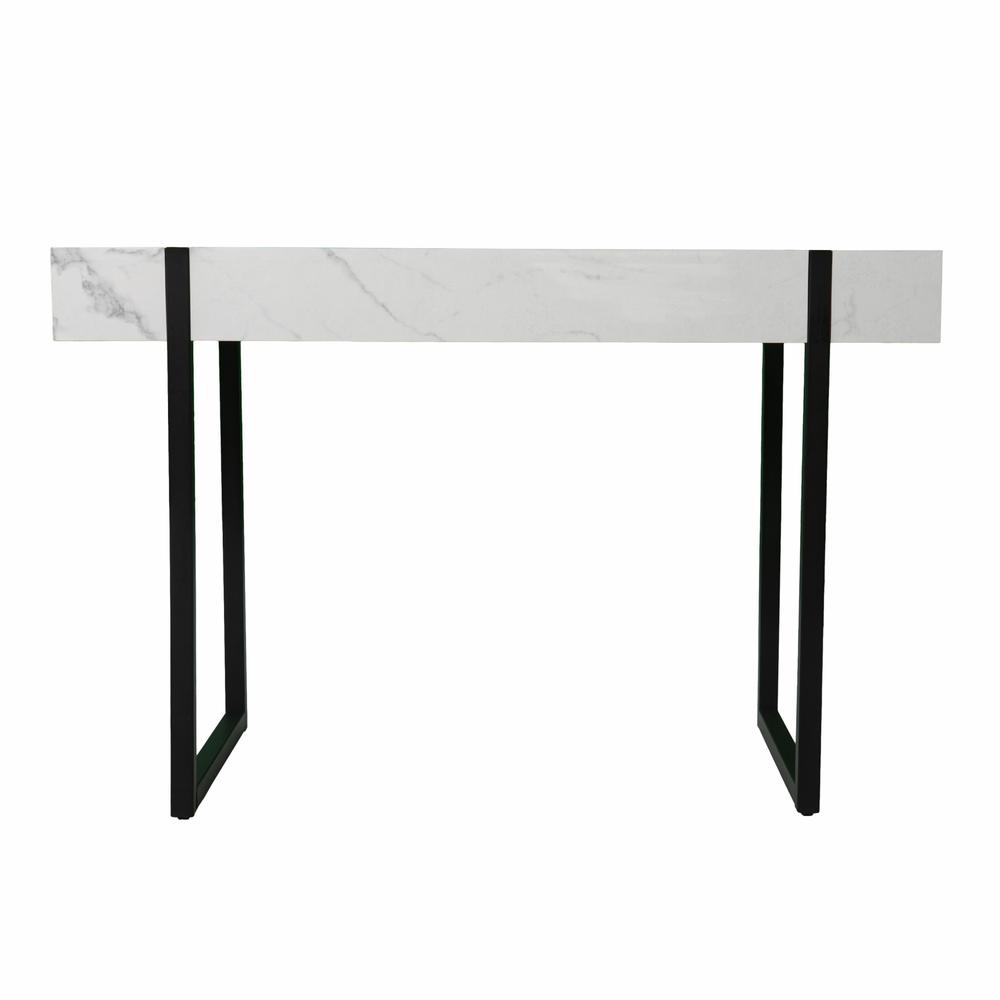 45" White And Black Writing Desk. Picture 4