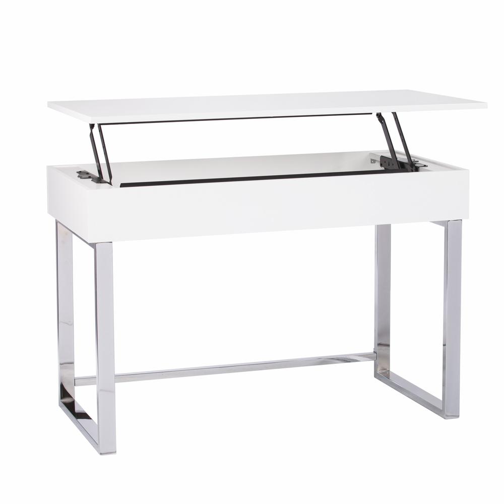 Classic White Adjustable Height Desk. Picture 6