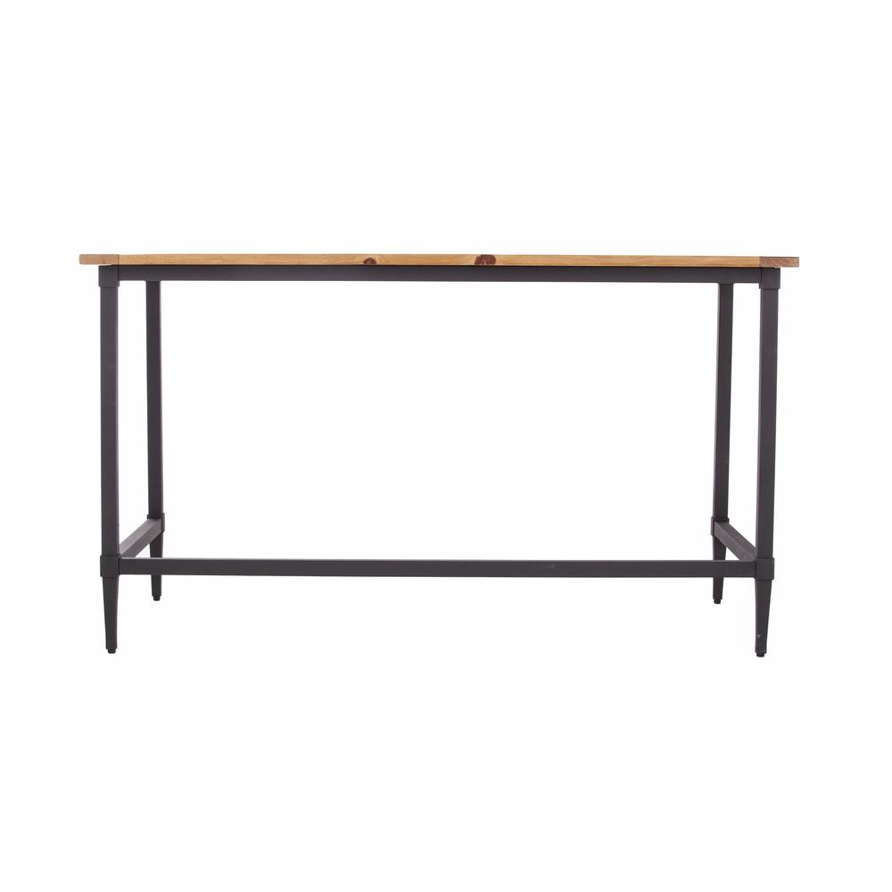 53" Natural And Black Writing Desk. Picture 4