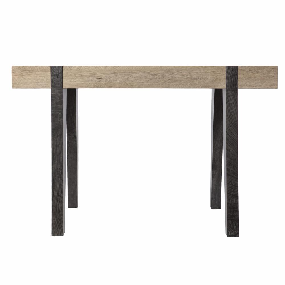Modern Chunky Natural and Gray Wood Table Desk. Picture 3
