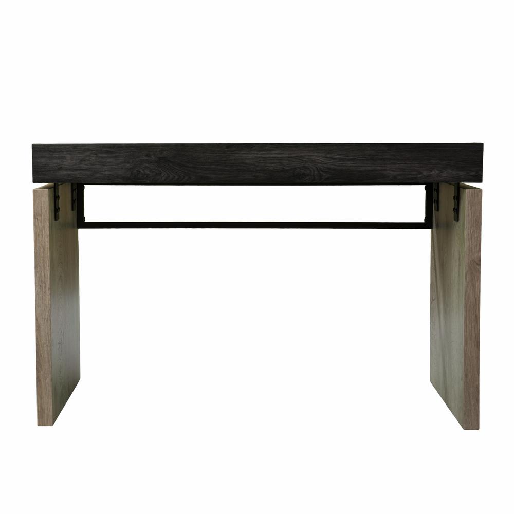 Black Wood and Iron Writing Desk. Picture 2