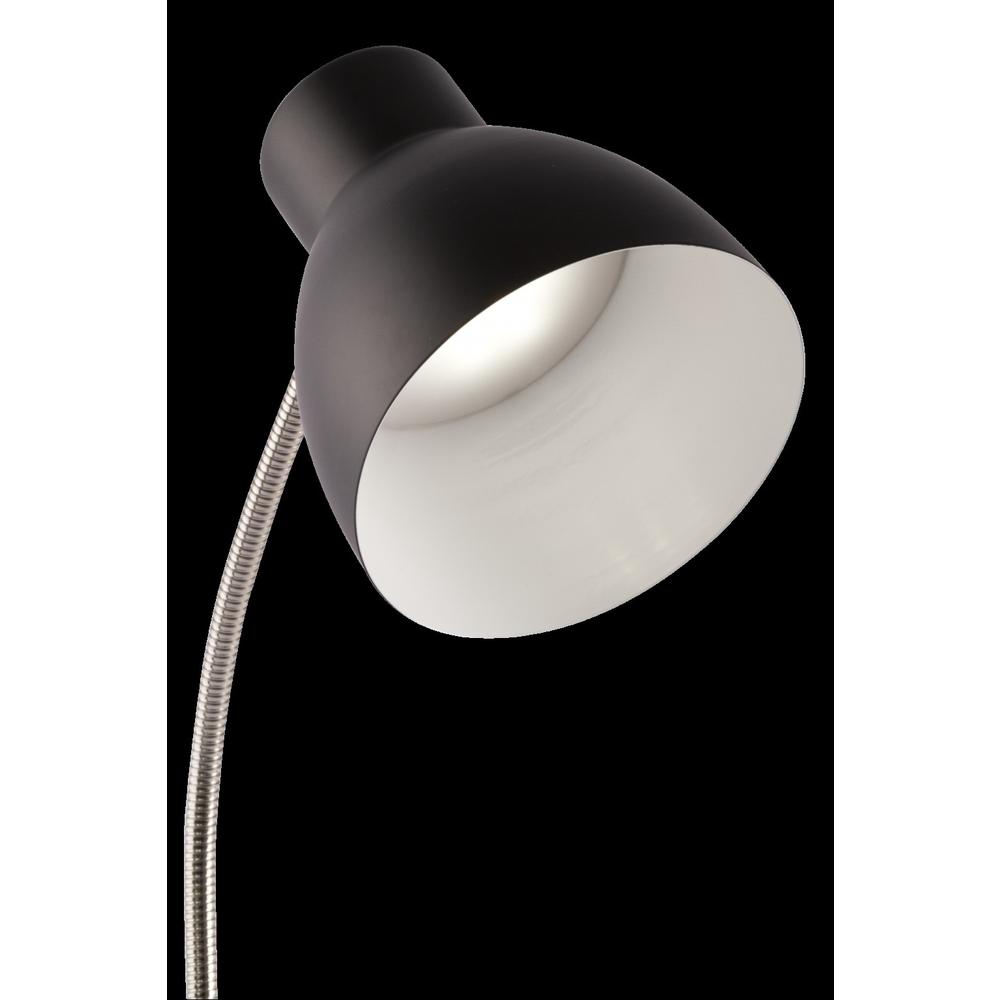Black Matte and Silver LED Adjustable Desk Lamp. Picture 3