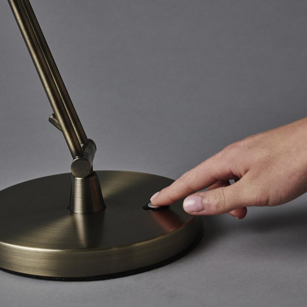 Antiqued Bronze LED Adjustable Desk Lamp. Picture 2