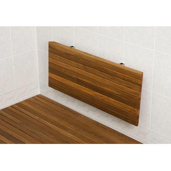 30" Premium Wall Mount Teak Shower Bench. Picture 4