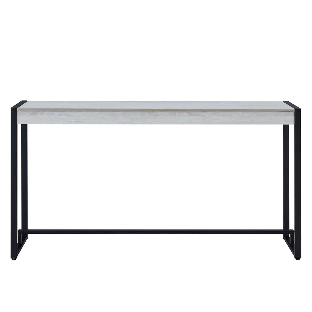 54" White and Black Distressed Sled Console Table. Picture 2