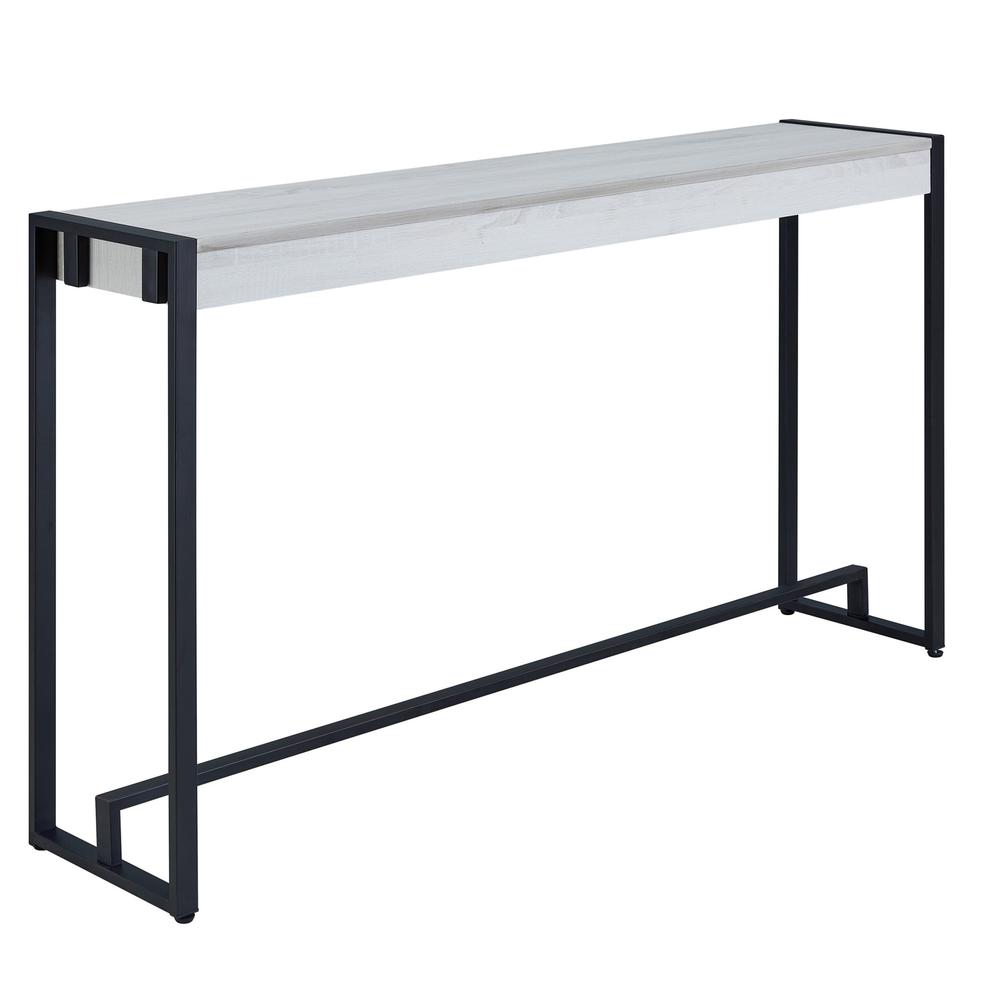 54" White and Black Distressed Sled Console Table. Picture 4