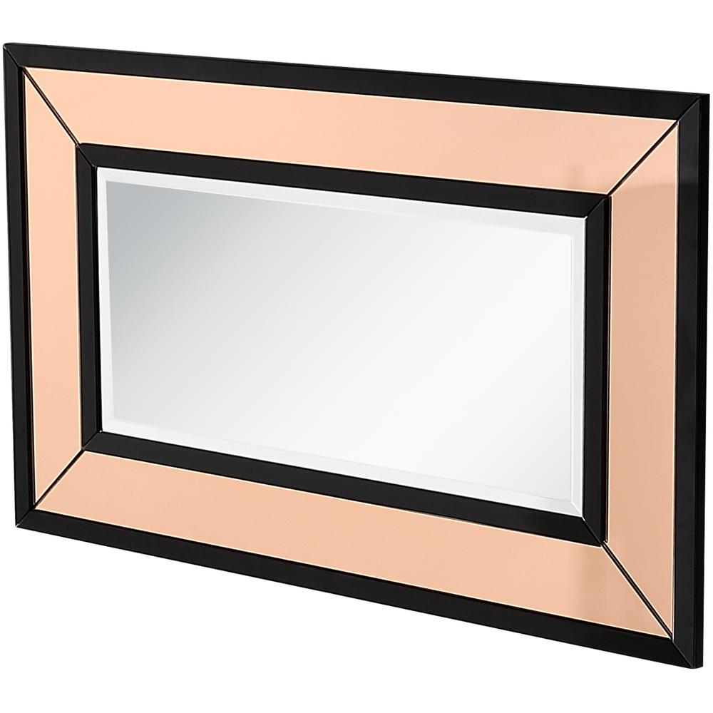 41" Rose Gold Accent Wood Mirror. Picture 3