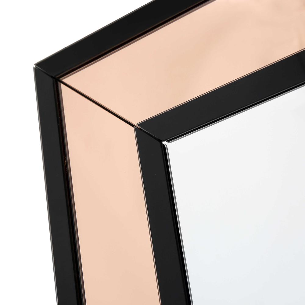 41" Rose Gold Accent Wood Mirror. Picture 5