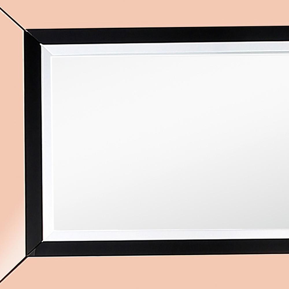 41" Rose Gold Accent Wood Mirror. Picture 9