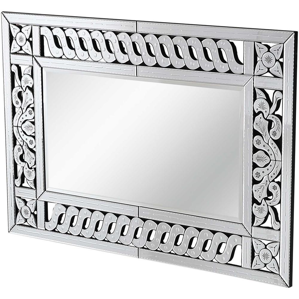 47" Clear Accent Wood Mirror. Picture 3