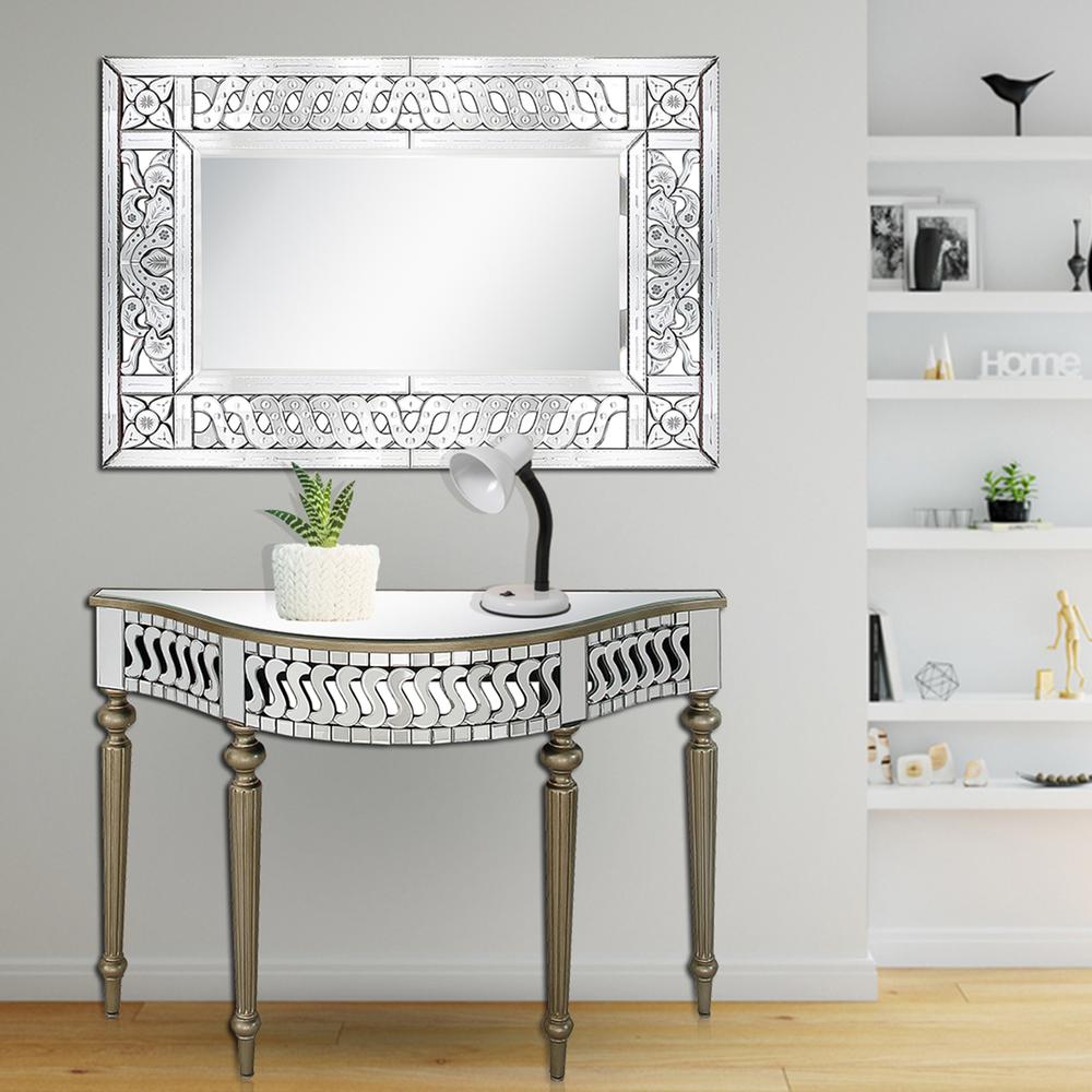 47" Clear Accent Wood Mirror. Picture 9