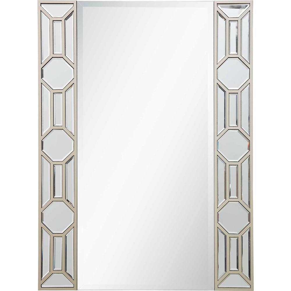 35" Champagne Accent Wood Framed Mirror. Picture 5