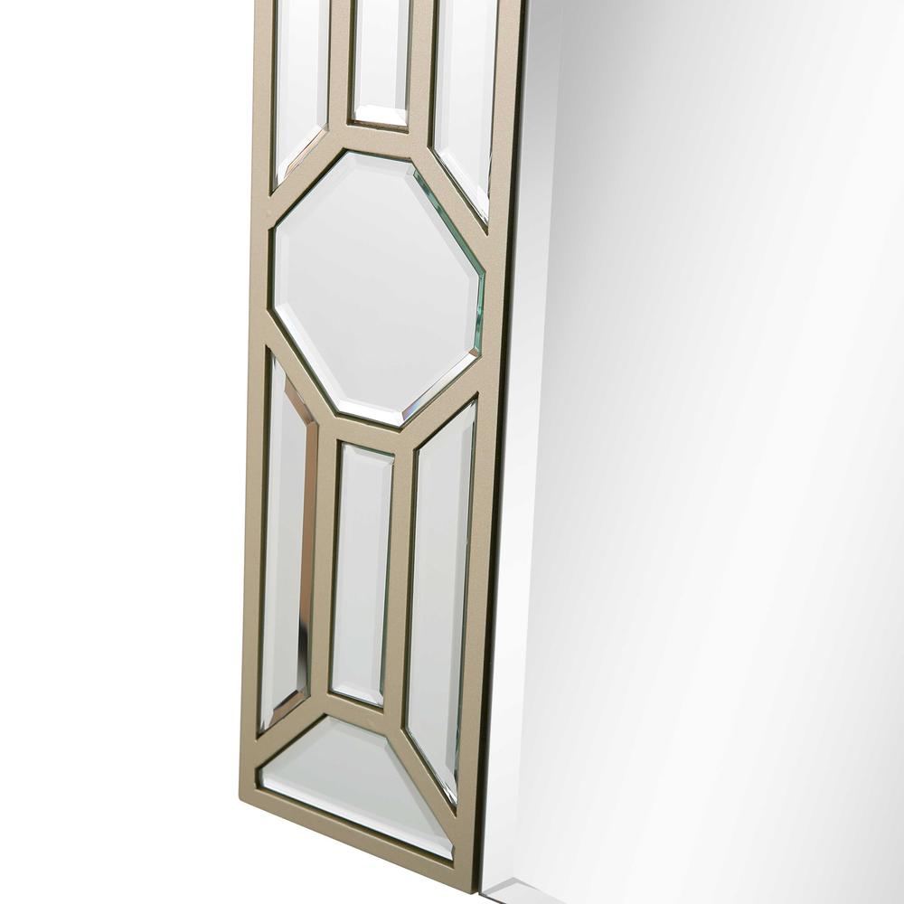 35" Champagne Accent Wood Framed Mirror. Picture 6