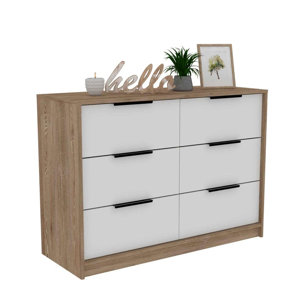 Modern Rustic White and Natural Dresser. Picture 2