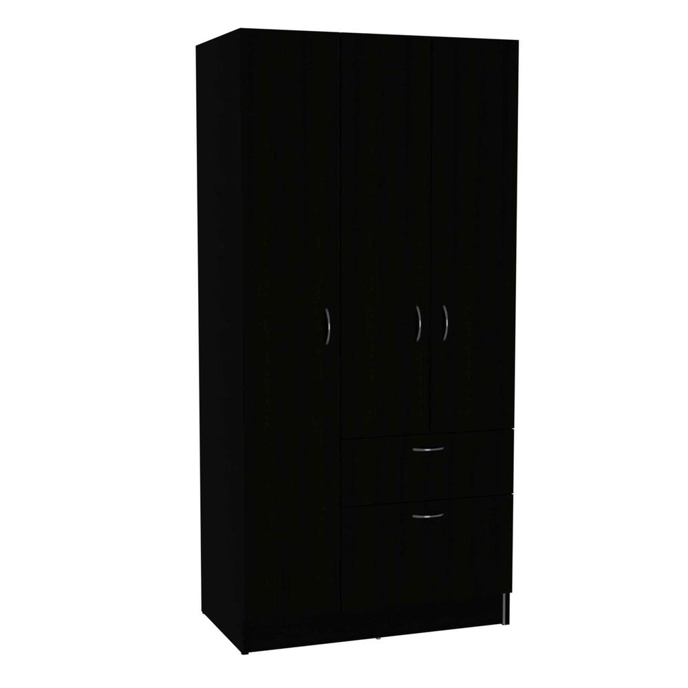 Black and White Three Door Armoire. Picture 1