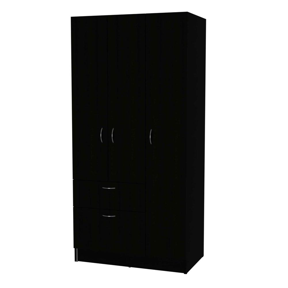 Black and White Three Door Armoire. Picture 2