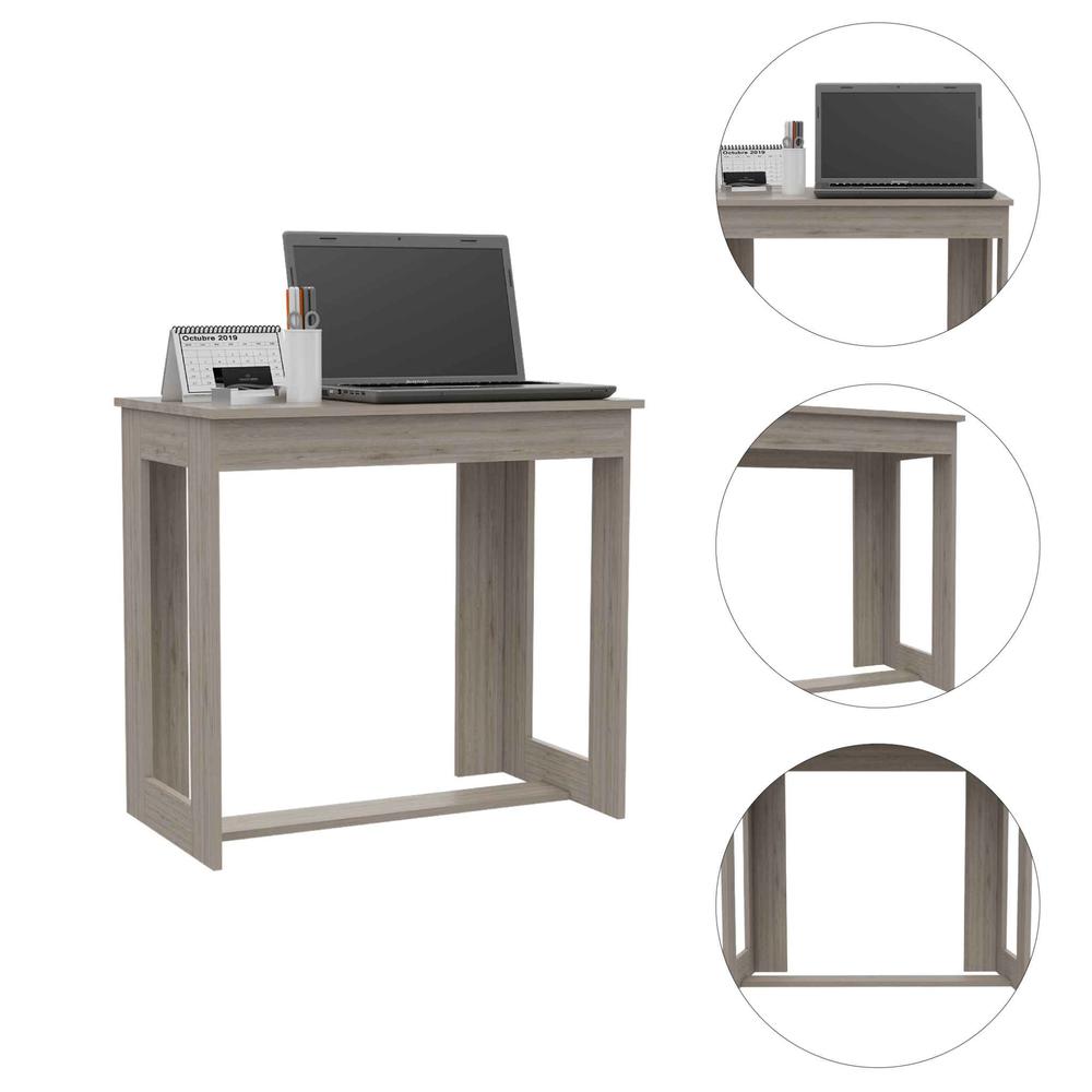 Modern Light Wash Gray Desk. Picture 3
