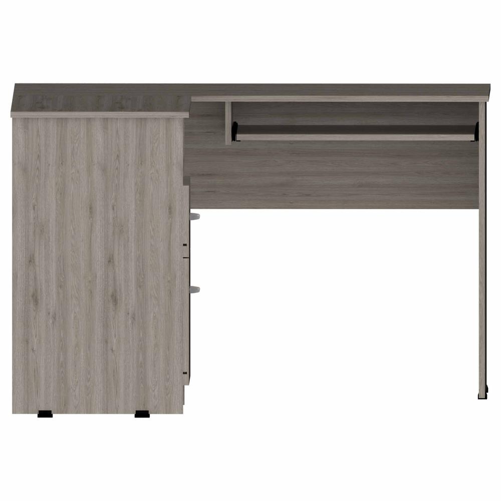 Thorpe Light Gray L Shaped Computer Desk. Picture 1