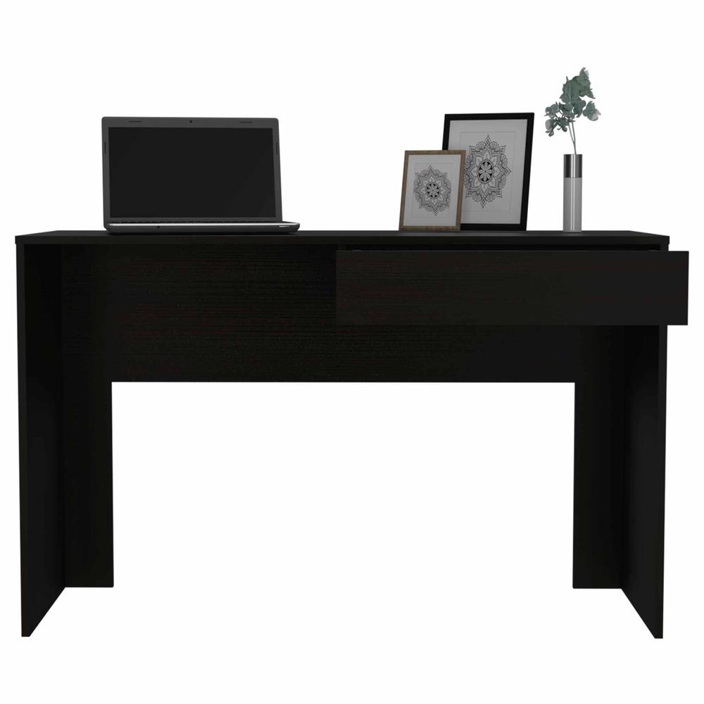 Clio Black Computer Desk with Drawer. Picture 5