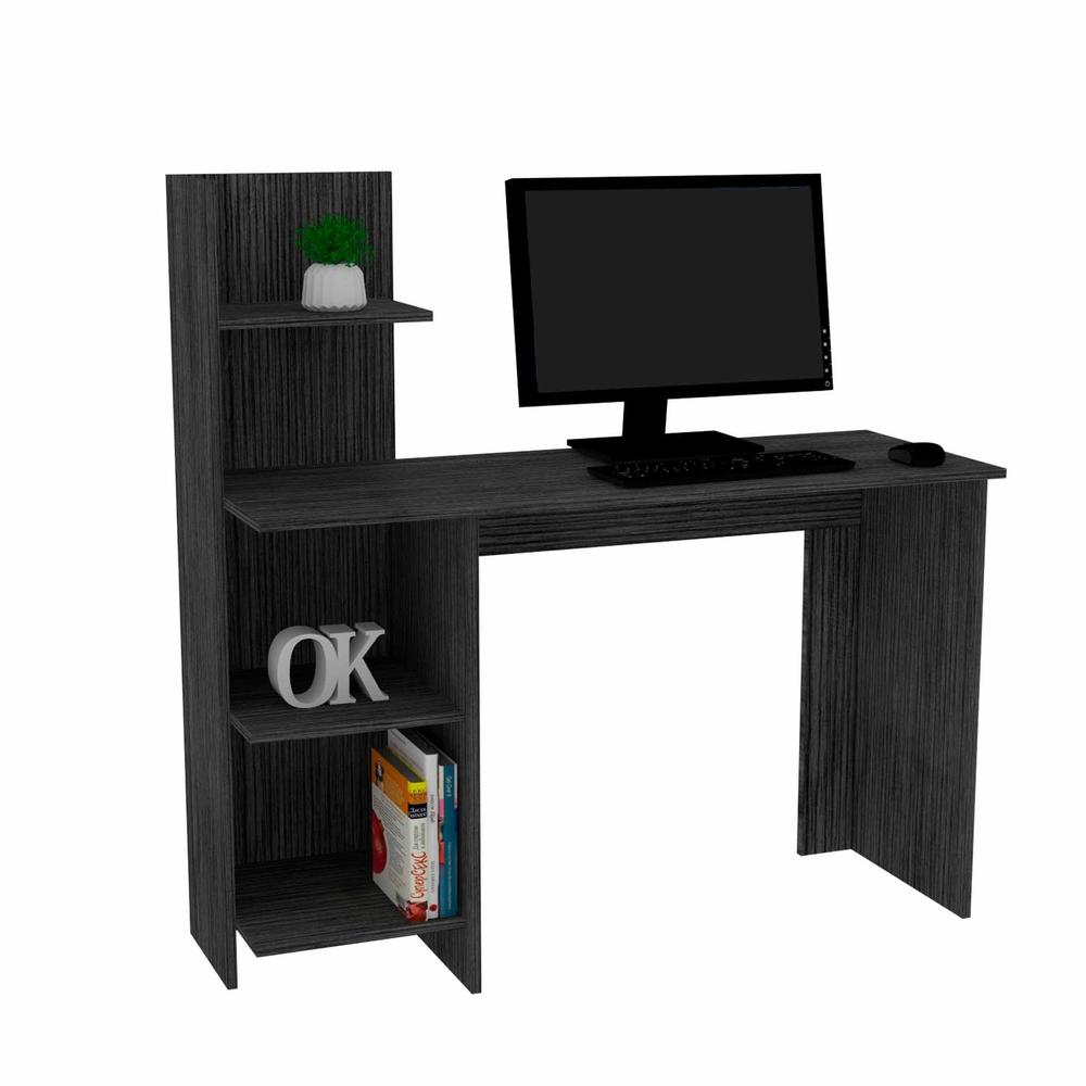Modern Smokey Gray Computer Desk. Picture 4