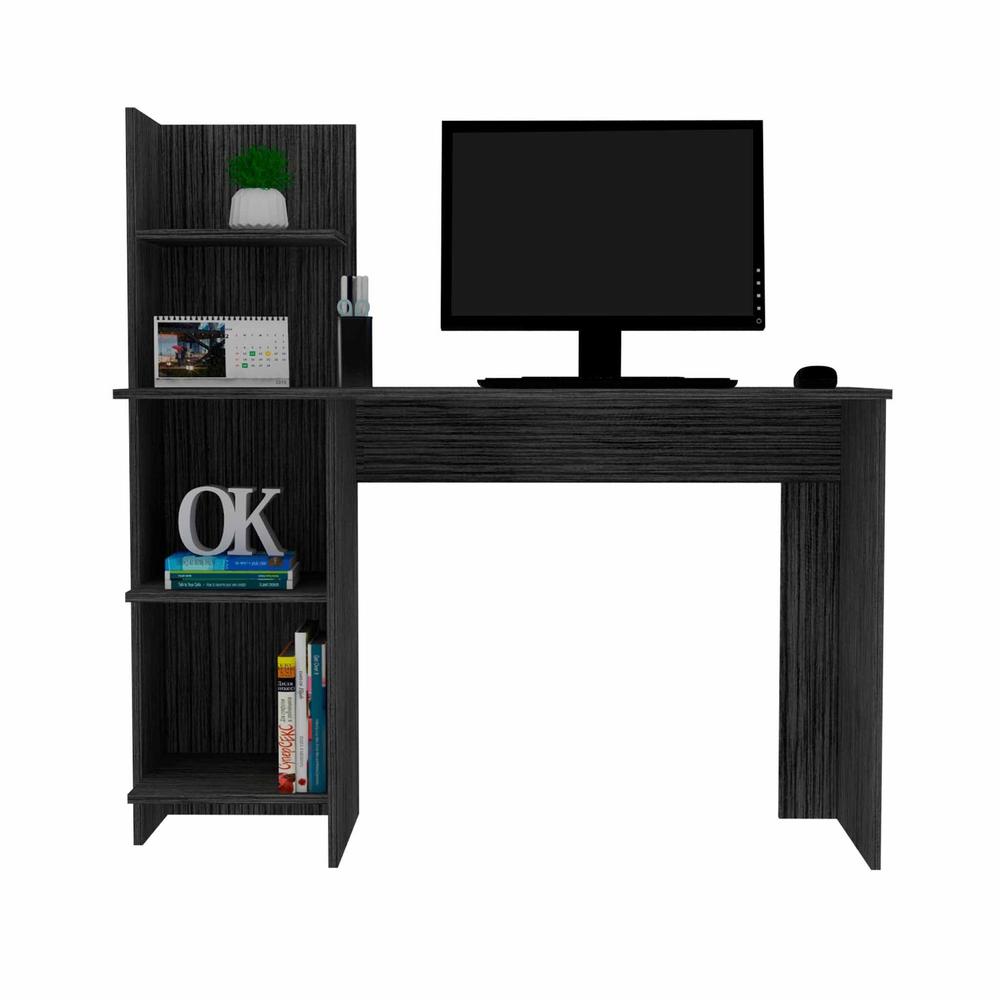 Modern Smokey Gray Computer Desk. Picture 5