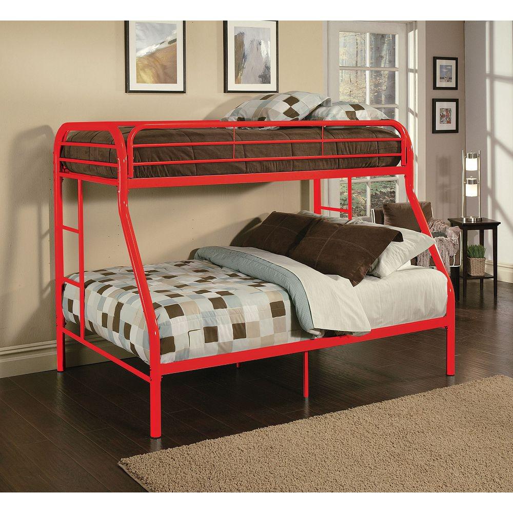 Red Twin Over Full Size Bunk Bed. Picture 4