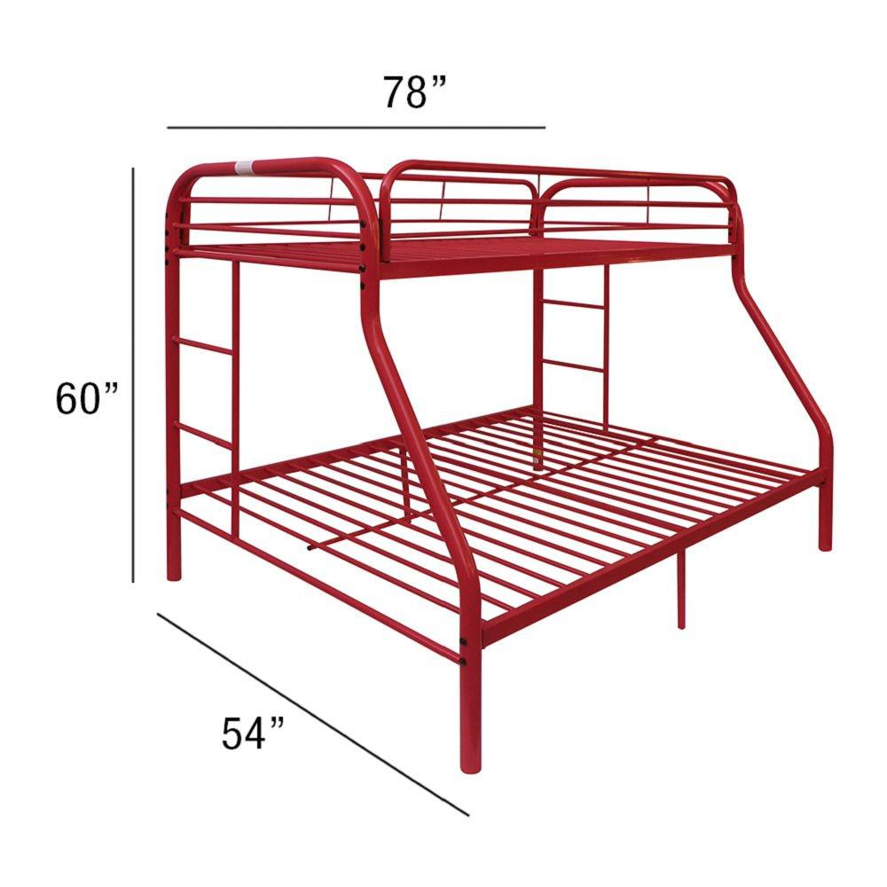 Red Twin Over Full Size Bunk Bed. Picture 5