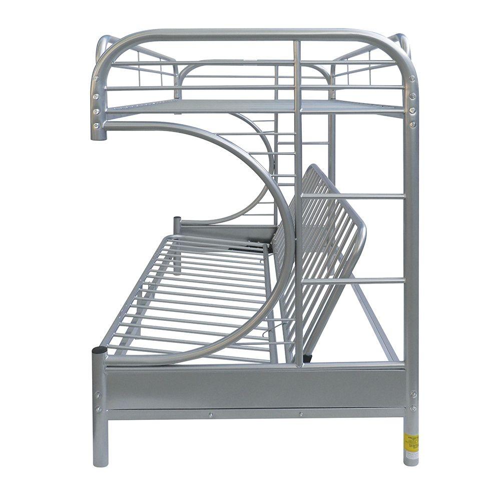 Silver Twin XL Over Queen Futon Bunk Bed. Picture 2
