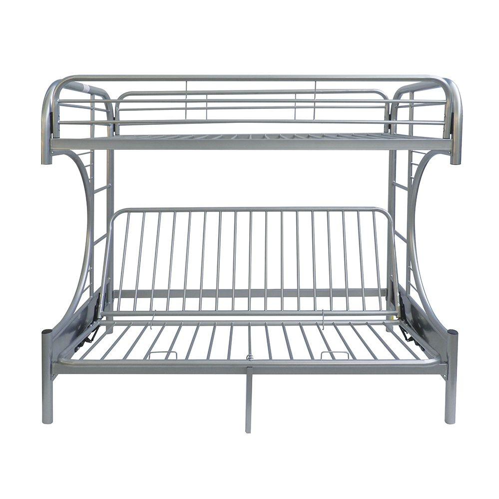 Silver Twin XL Over Queen Futon Bunk Bed. Picture 3