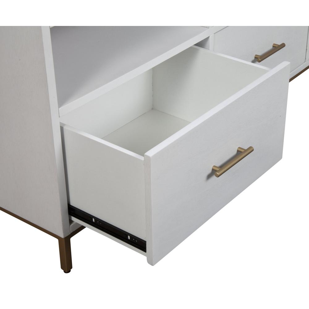 Glam White and Gold TV Console. Picture 4