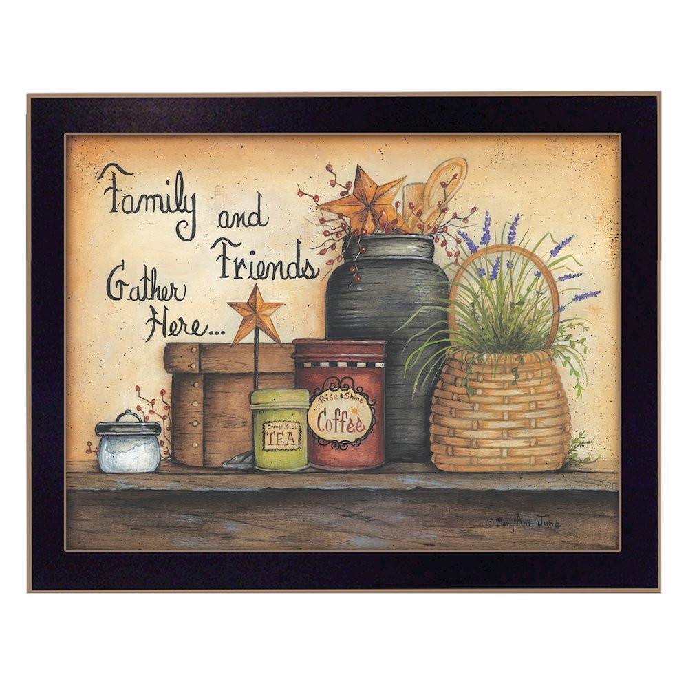 Family And Friends 1 Black Framed Print Wall Art. Picture 2