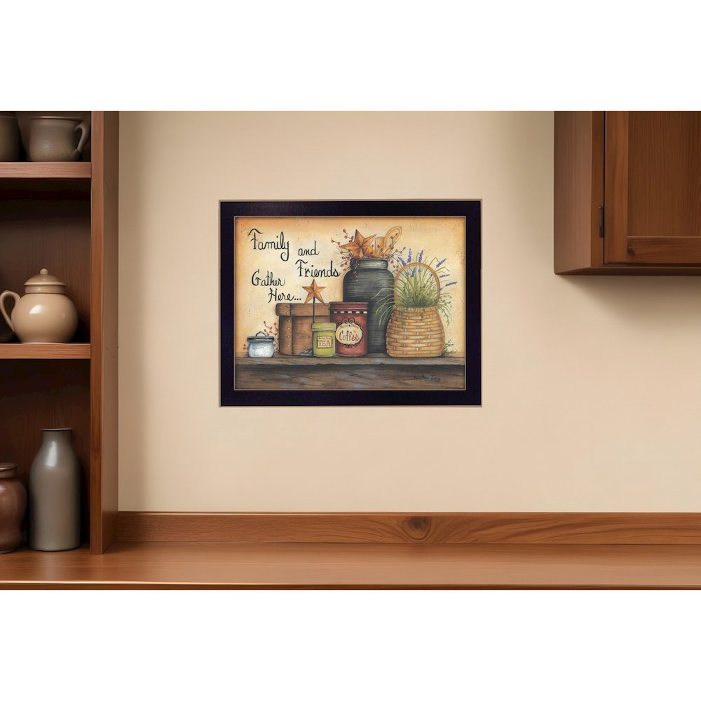 Family And Friends 1 Black Framed Print Wall Art. Picture 1