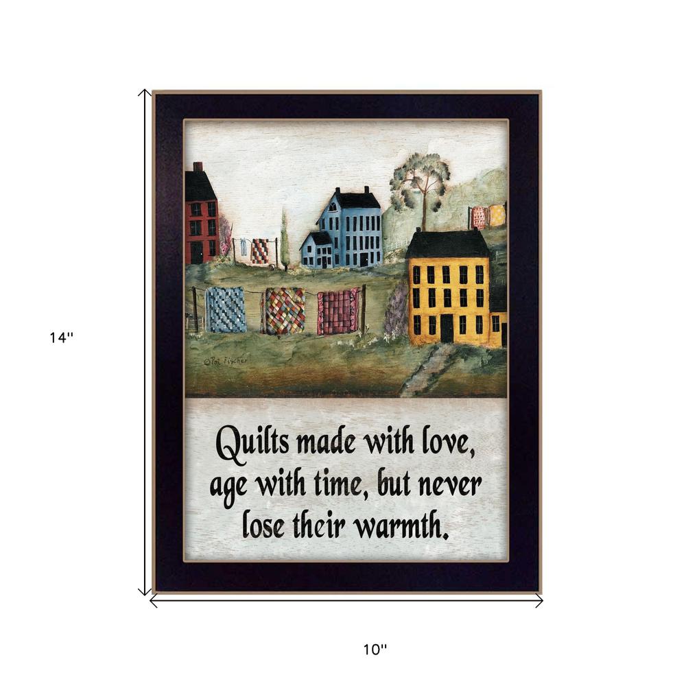 Quilts Made With Love Black Framed Print Wall Art. Picture 6