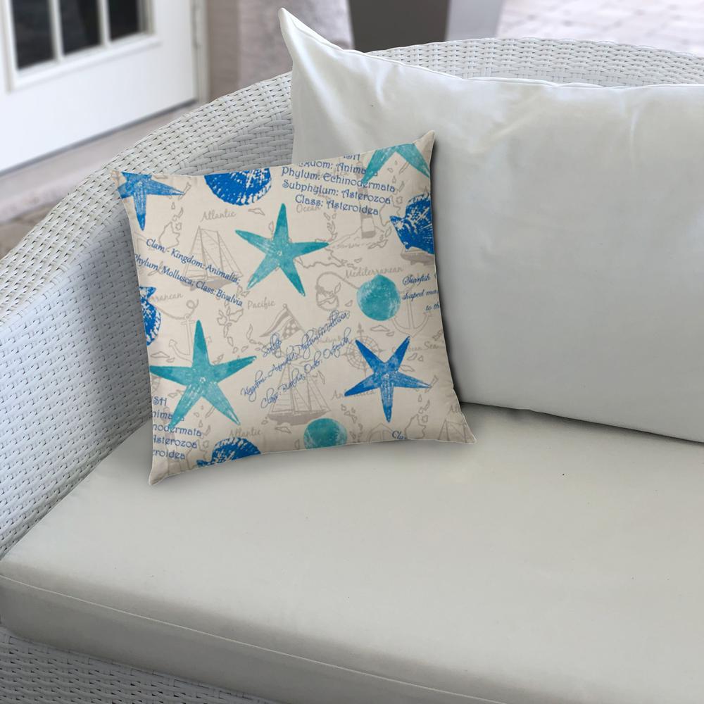 14" X 20" Blue And Gray Boat Blown Seam Coastal Lumbar Indoor Outdoor Pillow. Picture 4