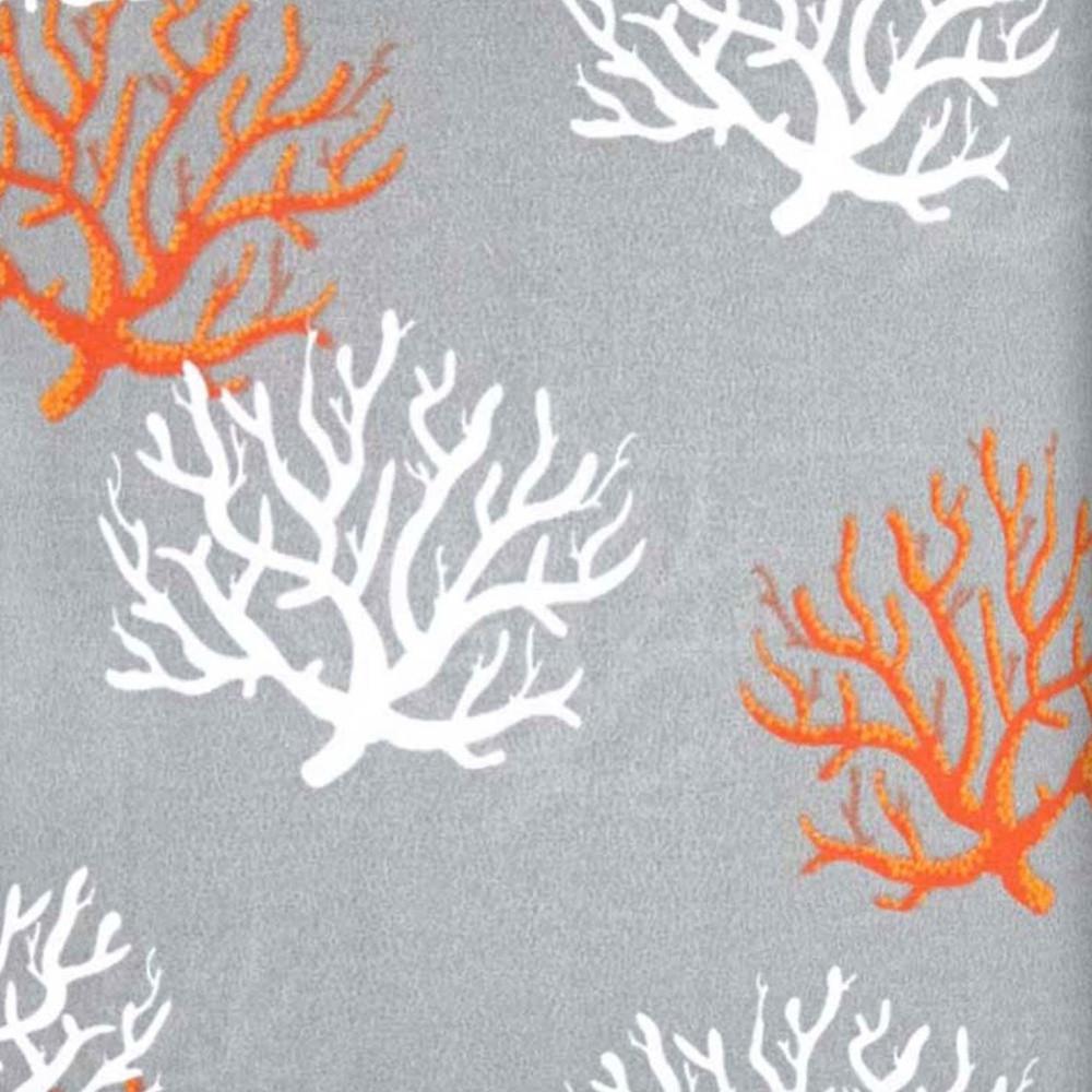 17" X 17" Gray And White Corals Zippered Coastal Throw Indoor Outdoor Pillow. Picture 3