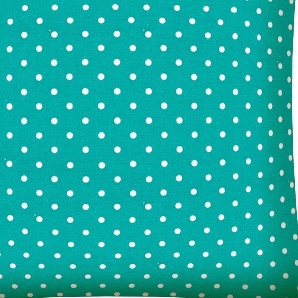 17" X 17" Turquoise Zippered Polka Dots Throw Indoor Outdoor Pillow. Picture 4