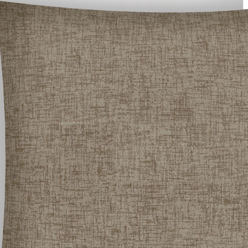 17" X 17" Taupe And Taupe Zippered Solid Color Throw Indoor Outdoor Pillow. Picture 3