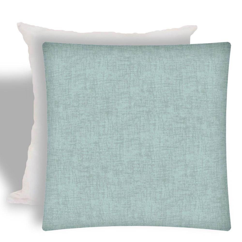 17" X 17" Seafoam Zippered Solid Color Throw Indoor Outdoor Pillow. Picture 1