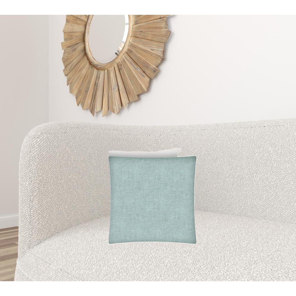 17" X 17" Seafoam Zippered Solid Color Throw Indoor Outdoor Pillow. Picture 2