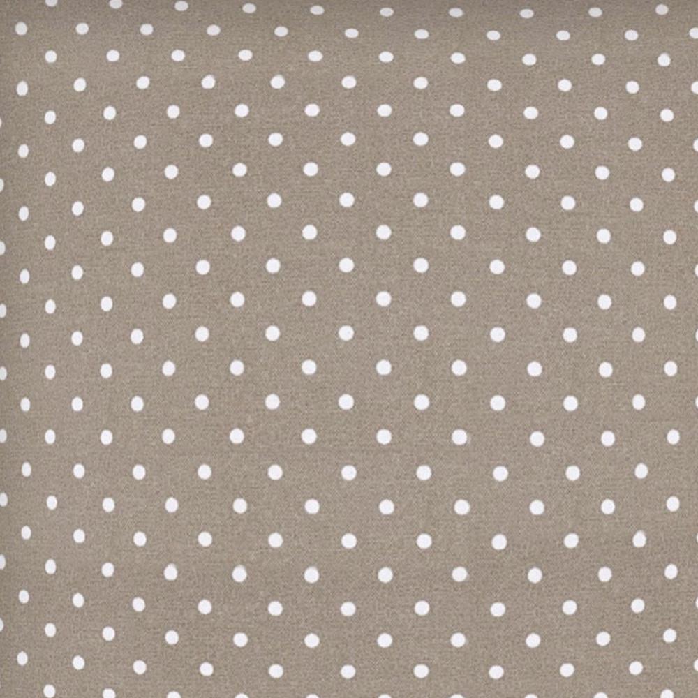 17" X 17" Taupe And White Zippered Polka Dots Throw Indoor Outdoor Pillow. Picture 4