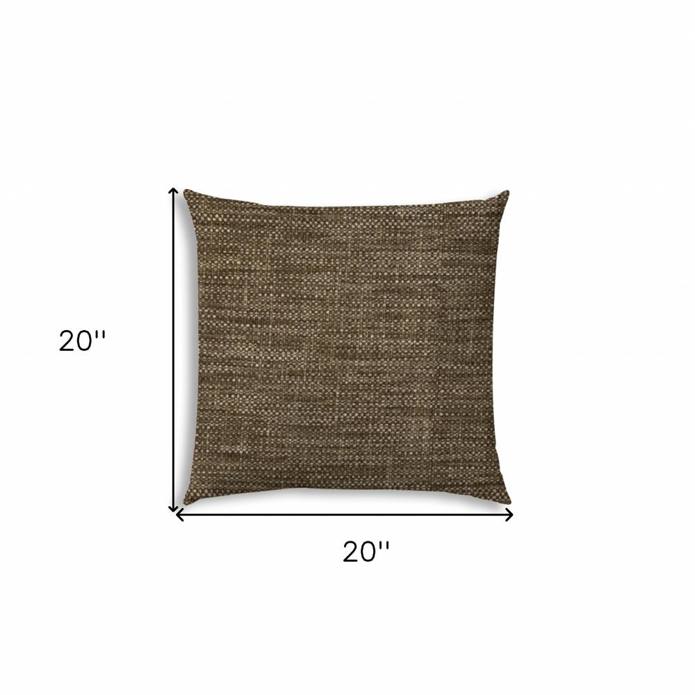20" X 20" Brown And Espresso Blown Seam Solid Color Throw Indoor Outdoor Pillow. Picture 7
