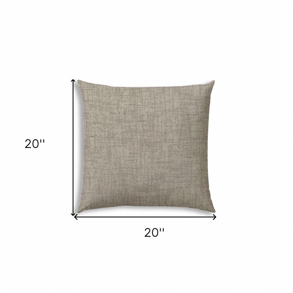 20" X 20" Light Taupe Blown Seam Solid Color Throw Indoor Outdoor Pillow. Picture 7