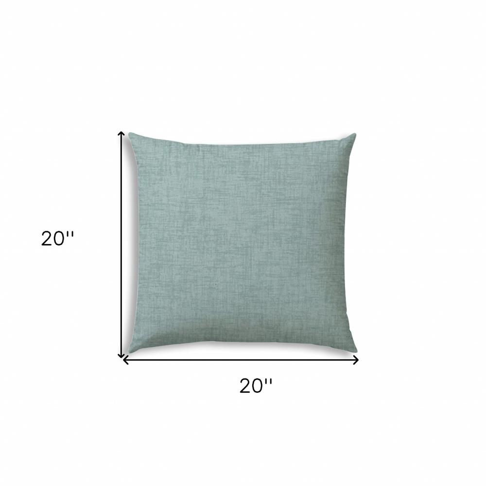 20" X 20" Seafoam Blown Seam Solid Color Throw Indoor Outdoor Pillow. Picture 7