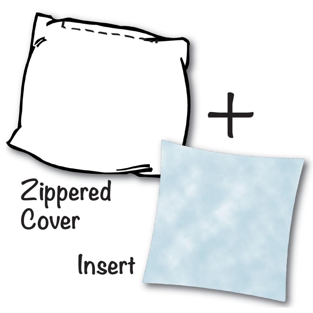 20" X 20" Indigo And Cream Zippered Ikat Throw Indoor Outdoor Pillow. Picture 3