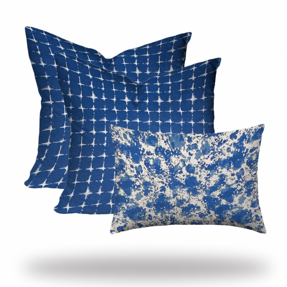 Blue, White Zippered Coastal Throw Indoor Outdoor Pillow Cover. Picture 3