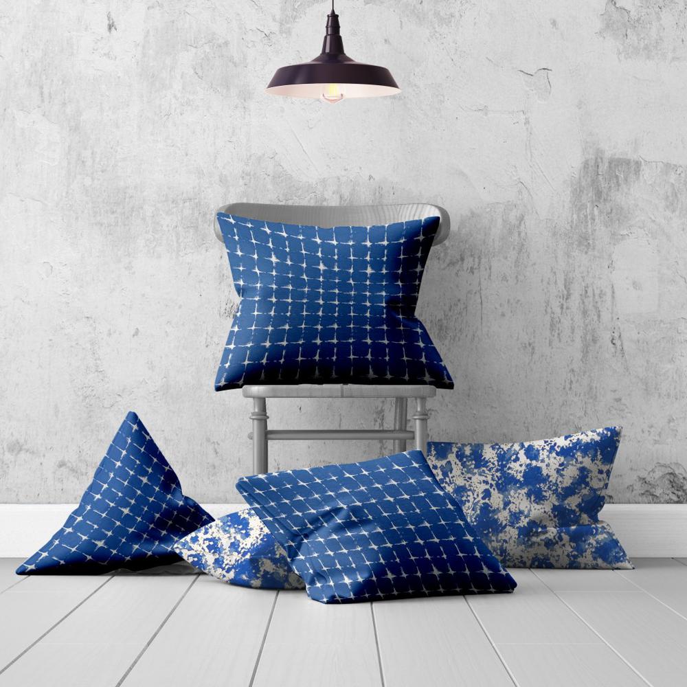 Set Of Three 20" X 20" Blue, White Zippered Coastal Throw Indoor Outdoor Pillow. Picture 4